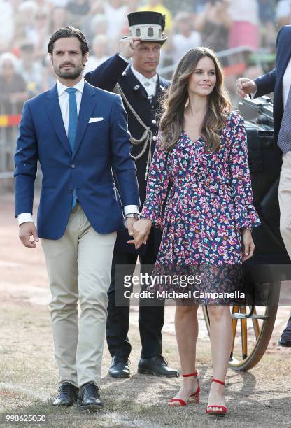 Prince Carl Philip of Sweden and Princess Sofia of Sweden during the occasion of The Crown Princess Victoria of Sweden's 41st birthday celebrations...
