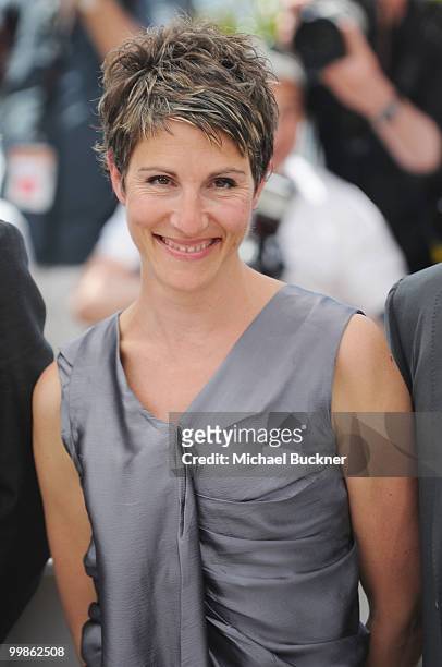 Tamsin Greig attends the "Tamara Drew" Photocall at the Palais des Festivals during the 63rd Annual Cannes Film Festival on May 18, 2010 in Cannes,...