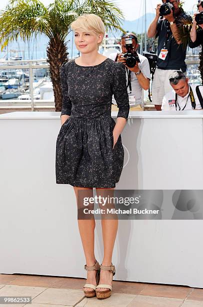 Actress Michelle Williams attends the "Blue Valentine" Photocall at the Palais des Festivals during the 63rd Annual Cannes Film Festival on May 18,...