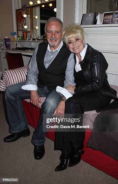 May 11: Barbara Windsor meets David Essex at the Garrick Theatre. On May 11, 2010 London, England.