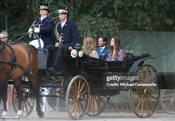 Prince Carl Philip of Sweden and Princess Sofia of Sweden arrive for the occasion of The Crown Princess Victoria of Sweden's 41st birthday...