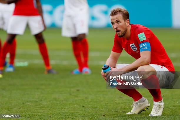 Harry Kane of England looks on after the 2018 FIFA World Cup Russia 3rd Place Playoff match between Belgium and England at Saint Petersburg Stadium...