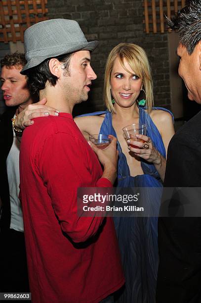 Brian Petsos and Kristen Wiig attend SNL's Kristen Wiig's cover party hosted by Niche Media's Jason Binn at mad46 Rooftop Lounge - The Roosevelt...