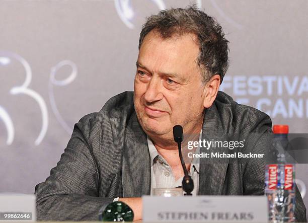 Director Stephen Frears attends the "Tamara Drew" Press Conference at the Palais des Festivals during the 63rd Annual Cannes Film Festival on May 18,...