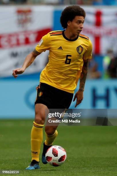 Axel Witsel of Belgium controls the ball during the 2018 FIFA World Cup Russia 3rd Place Playoff match between Belgium and England at Saint...