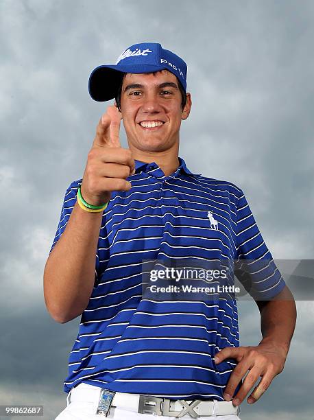 Matteo Manassero of Italy poses for a portrait prior to the BMW PGA Championship on the West Course at Wentworth on May 18, 2010 in Virginia Water,...