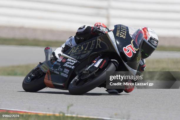 Jaime Masia of Spain and Bester Capital Dubai rounds the bend during the qualifying practice during the MotoGp of Germany - Qualifying at Sachsenring...