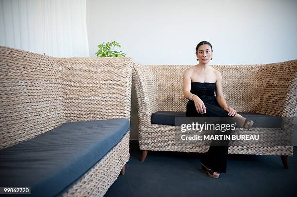 Argentinian actress Eva Bianco poses during the 63rd Cannes Film Festival on May 18, 2010 in Cannes. AFP PHOTO / MARTIN BUREAU