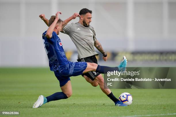 Grigoris Kastanos during a Juventus afternoon training session on July 14, 2018 in Turin, Italy.