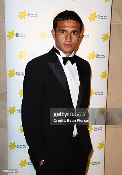 Tim Cahill of Australia and Everton arrives to host gala dinner in aid of the Tim Cahill Cancer Fund for Children at the Hilton Hotel on May 18, 2010...