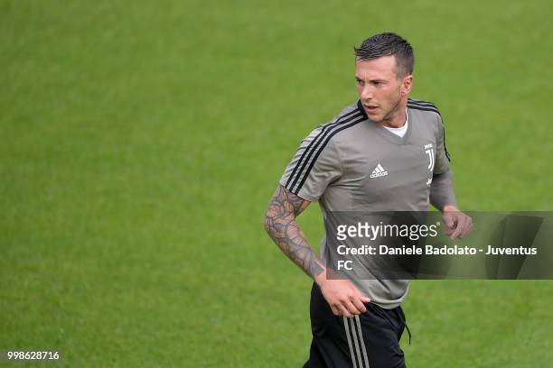 Federico Bernardeschi during a Juventus afternoon training session on July 14, 2018 in Turin, Italy.