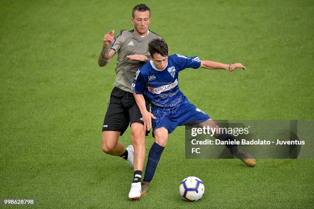 Federico Bernardeschi during a Juventus afternoon training session on July 14, 2018 in Turin, Italy.