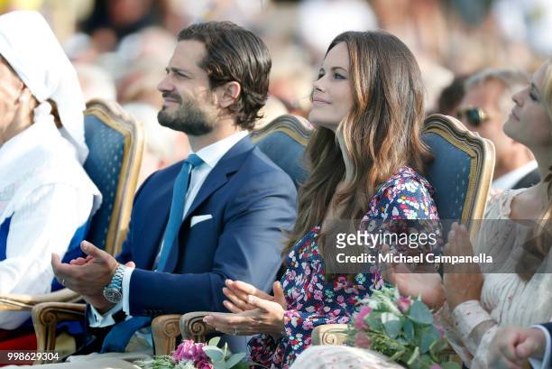 Prince Carl Philip of Sweden and Princess Sofia of Sweden during the occasion of The Crown Princess Victoria of Sweden's 41st birthday celebrations...