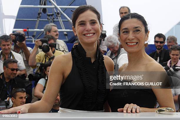 Argentinian actress Eva Bianco and Argentinian actress Victoria Raposo pose during the photocall of "Los Labios" presented in the Un Certain Regard...