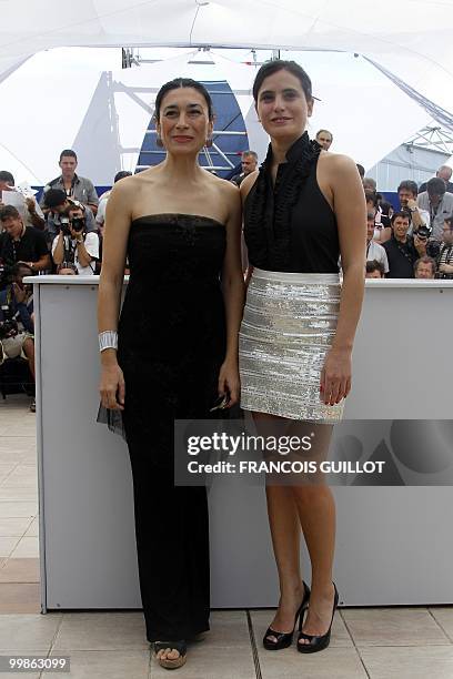 Argentinian actress Eva Bianco and Argentinian actress Victoria Raposo pose during the photocall of "Los Labios" presented in the Un Certain Regard...