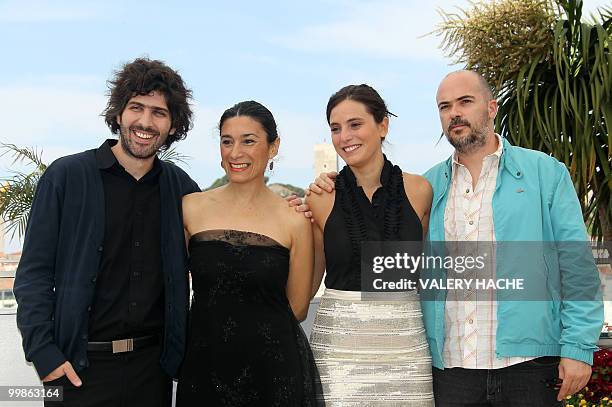 Argentinian director Ivan Fund, Argentinian actress Eva Bianco, Argentinian actress Victoria Raposo and director Santiago Loza pose during the...