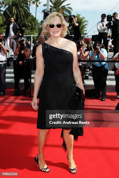 Actress Glenn Close attends the "Tamara Drewe" Premiere at Palais des Festivals during the 63rd Annual Cannes Film Festival on May 18, 2010 in...