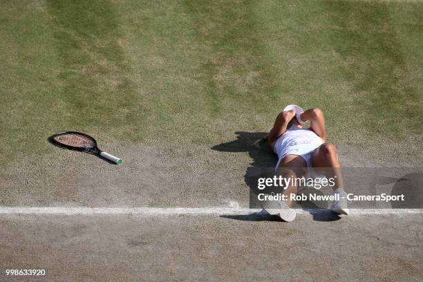 Wimbledon Ladies' Singles Champion Angelique Kerber after defeating Serena Williams in the final at All England Lawn Tennis and Croquet Club on July...