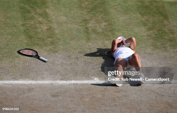 Wimbledon Ladies' Singles Champion Angelique Kerber after defeating Serena Williams in the final at All England Lawn Tennis and Croquet Club on July...