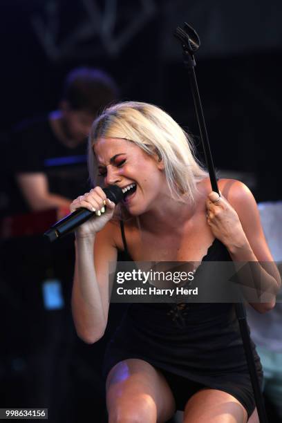 Pixie Lott performs at Cornbury Festival at Great Tew Park on July 14, 2018 in Oxford, England.