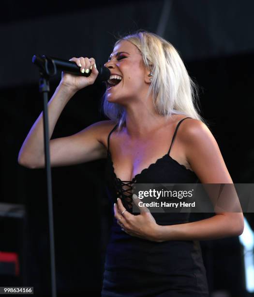 Pixie Lott performs at Cornbury Festival at Great Tew Park on July 14, 2018 in Oxford, England.