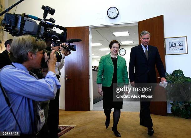 Supreme Court nominee, Solicitor General Elena Kagan and Sen. Sheldon Whitehouse enter Whitehouse's office for a meeting on Capitol Hill May 18, 2010...