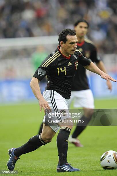 Germany's midfielder Piotr Trochowski controls the ball during the friendly football match Germany vs Malta in the western German city of Aachen on...