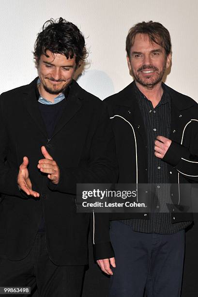 Actors Orlando Bloom and Billy Bob Thornton speak at the "Prince of Persia: The Sands of Time" Los Angeles Premiere held at Grauman's Chinese Theatre...