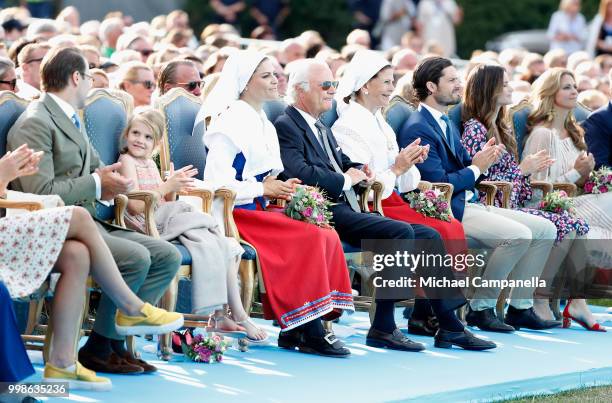 Prince Daniel of Sweden, Princess Estelle of Sweden, Crown Princess Victoria of Sweden, King Carl Gustaf of Sweden, Queen Silvia of Sweden, Prince...