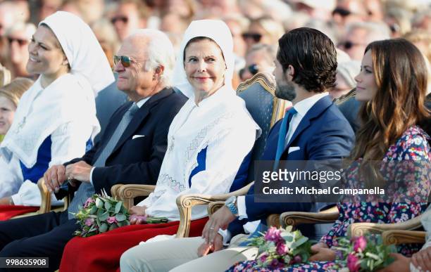 Crown Princess Victoria of Sweden, King Carl Gustaf of Sweden, Queen Silvia of Sweden, Prince Carl Philip of Sweden and Princess Sofia of Sweden...