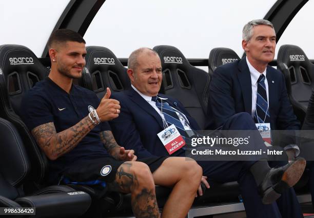 Mauro Emanuel Icardi of FC Internazionale, Chief Football Administrator of FC Internazionale Milano Giovanni Gardini and CEO of FC Internazionale...