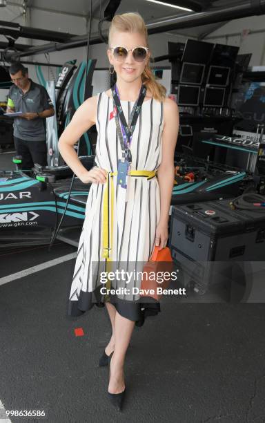 Natalie Dormer attends the Formula E 2018 Qatar Airways New York City E-Prix, the double header season finale of the 2017/18 ABB FIA Formula E...