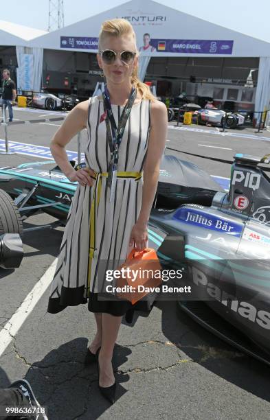 Natalie Dormer attends the Formula E 2018 Qatar Airways New York City E-Prix, the double header season finale of the 2017/18 ABB FIA Formula E...