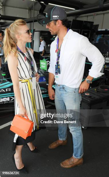 Natalie Dormer and David Gandy attend the Formula E 2018 Qatar Airways New York City E-Prix, the double header season finale of the 2017/18 ABB FIA...