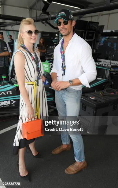 Natalie Dormer and David Gandy attend the Formula E 2018 Qatar Airways New York City E-Prix, the double header season finale of the 2017/18 ABB FIA...