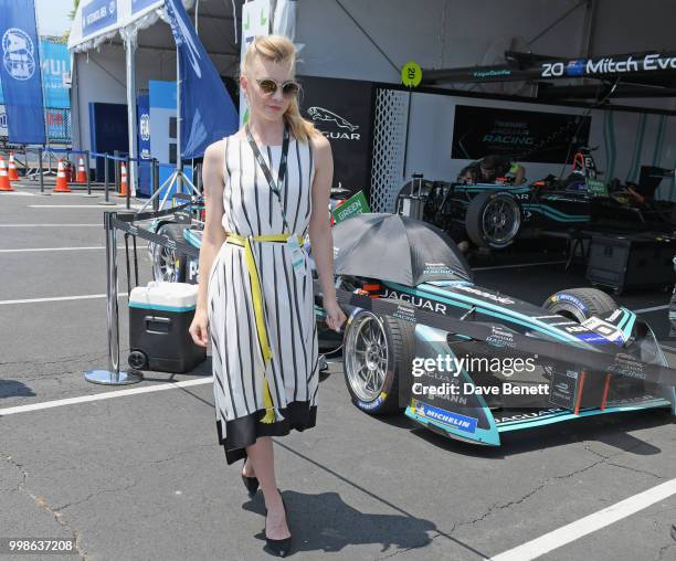 Natalie Dormer attends the Formula E 2018 Qatar Airways New York City E-Prix, the double header season finale of the 2017/18 ABB FIA Formula E...