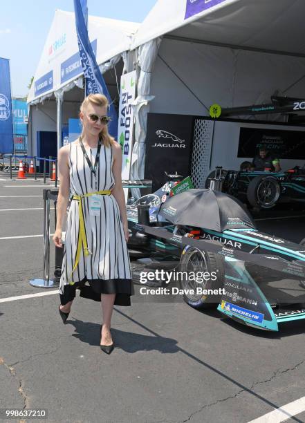 Natalie Dormer attends the Formula E 2018 Qatar Airways New York City E-Prix, the double header season finale of the 2017/18 ABB FIA Formula E...