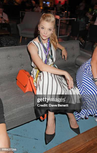 Natalie Dormer attends the Formula E 2018 Qatar Airways New York City E-Prix, the double header season finale of the 2017/18 ABB FIA Formula E...