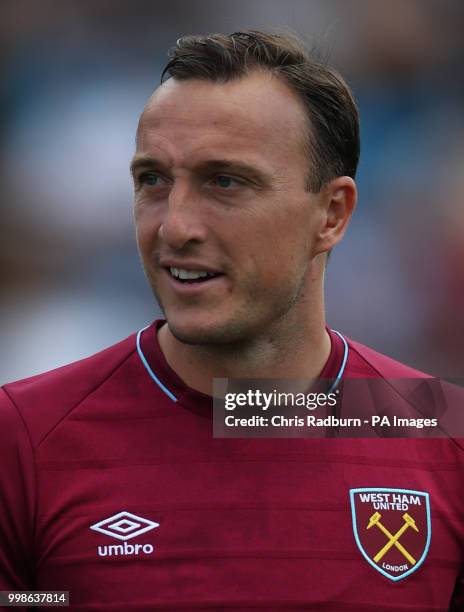 West Ham United's Mark Noble during the pre-season match at Adams Park, Wycombe.