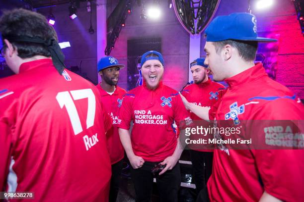Lets Get It Ramo of Pistons Gaming Team reacts after game against Bucks Gaming during Day 3 of the NBA 2K - The Ticket tournament on July 14, 2018 at...