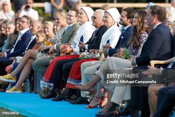 Prince Daniel of Sweden, Crown Princess Victoria of Sweden, King Carl Gustaf of Sweden, Queen Silvia of Sweden, Prince Carl Philip of Sweden,...