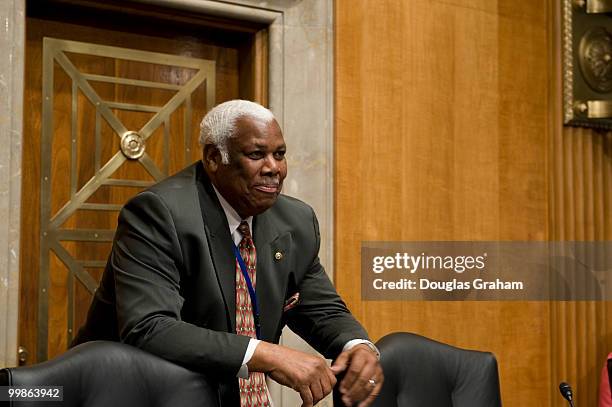 Bertie Bowman of the Senate Foreign Relations Committee talks to the media about does and don't before the start of the full committee hearing on...