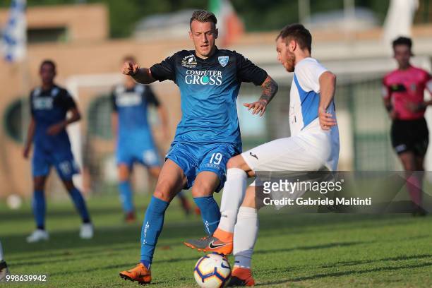 Antonino La Gumina of Empoli FC in action during the pre-season frienldy match between Empoli FC and ASD Lampo 1919 on July 14, 2018 in Lamporecchio,...