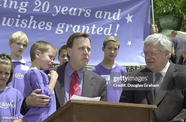 Ryan Davidson and his dad Kirby from Ashburn, Virginia, thanks the Make-A-Wish Foundation for granting his sons wish. Ryan broke down in tears and...