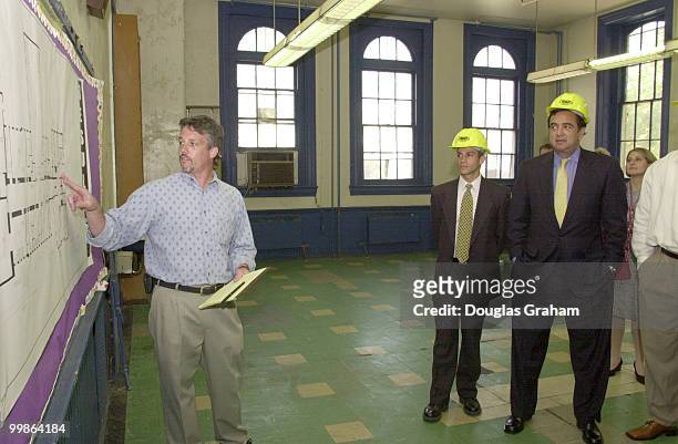 Results, the Gym owner Doug Jefferies and the U.S. Secretary of Energy Bill Richardson during a tour of the new state of the art gym thats going to...