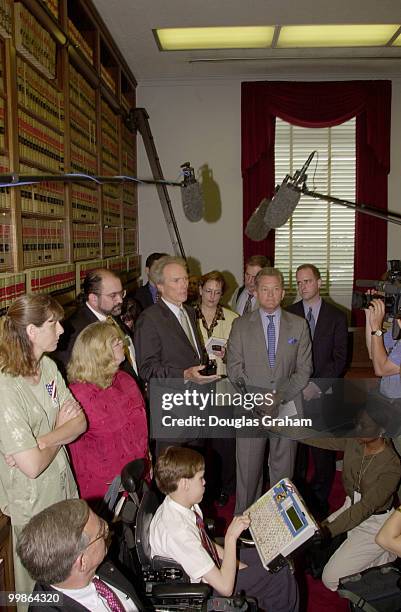 Clint Eastwood and Mark Adam Foley, R-FL., during a press conference on Americans with Disabilities Act.