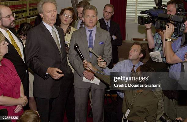 Clint Eastwood and Mark Adam Foley, R-FL., during a press conference on Americans with Disabilities Act.