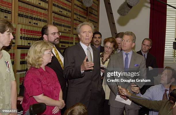 Clint Eastwood and Mark Adam Foley, R-FL., during a press conference on Americans with Disabilities Act.