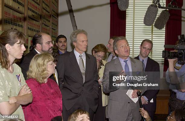 Clint Eastwood and Mark Adam Foley, R-FL., during a press conference on Americans with Disabilities Act.