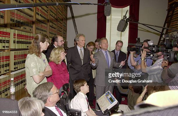 Clint Eastwood and Mark Adam Foley, R-FL., during a press conference on Americans with Disabilities Act.